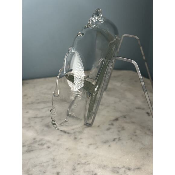 Fostoria Vintage Century Dish 3 Part Divided Handles Glass Serving Relish Nuts - Picture 8 of 13